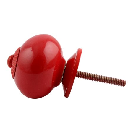 Solid Red Orange Fitting Ceramic Knob